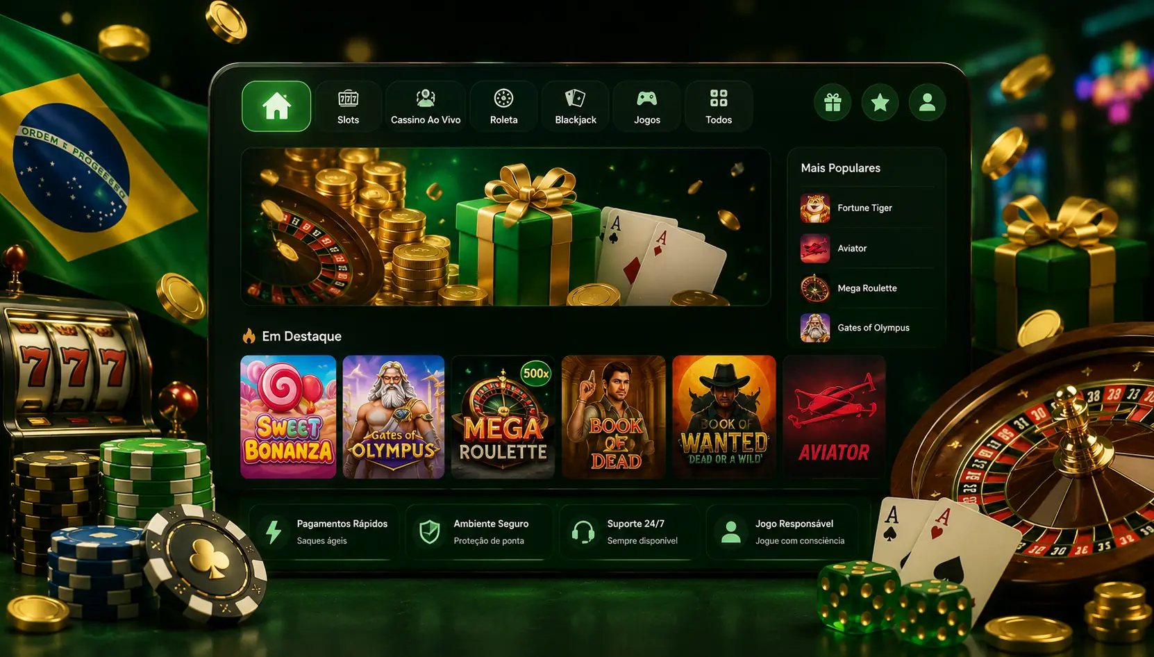 CasinoBet Brasil game lobby preview