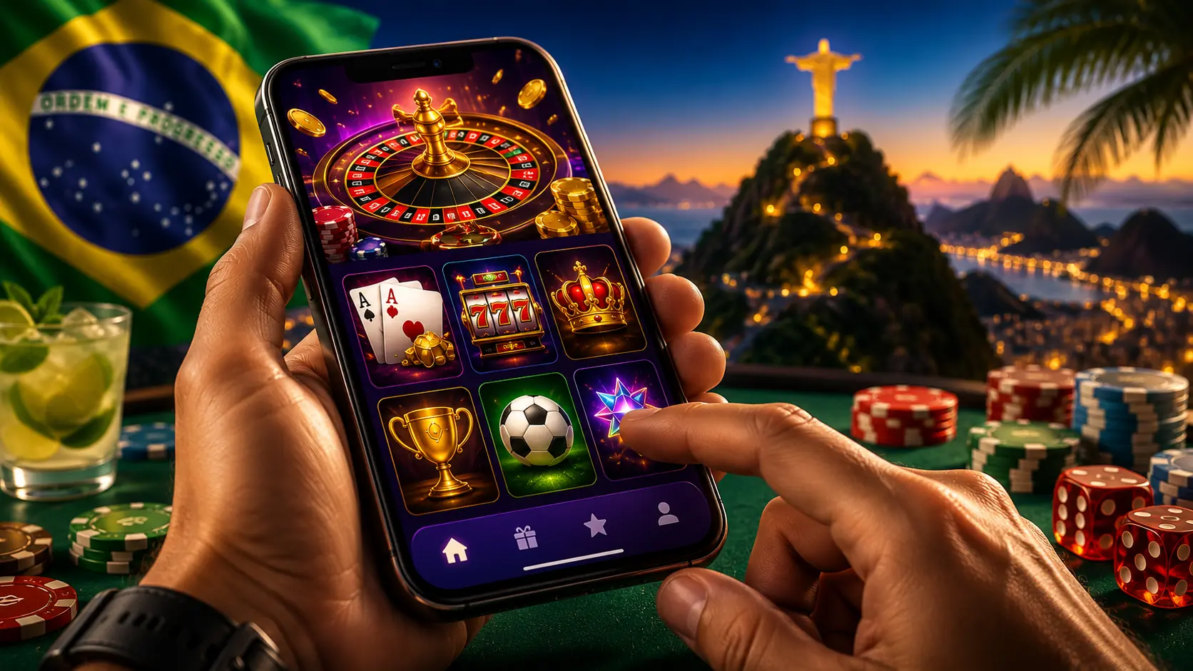 CasinoBet mobile casino interface preview for Brazil