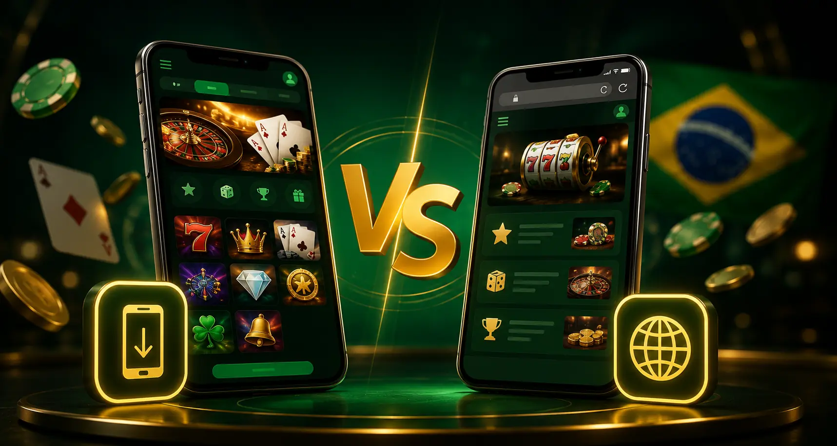CasinoBet mobile site vs app on a smartphone for players in Brazil